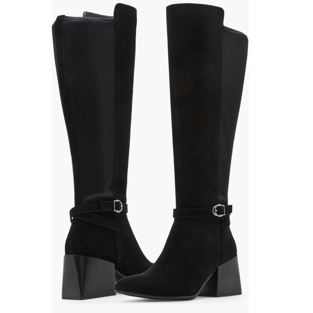 Blondo Twyla Waterproof Knee High Suede‎ Leather Boot, Black, Size 8.5, NWT